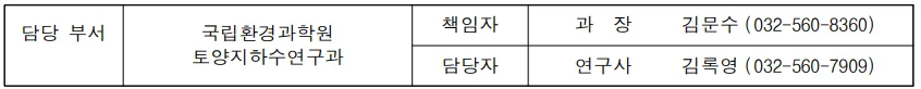 토양 기술 6단계 표준화 길라잡이 발간