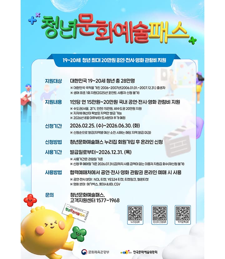 청년 문화소외, 20만원 문화패스로 해결한다