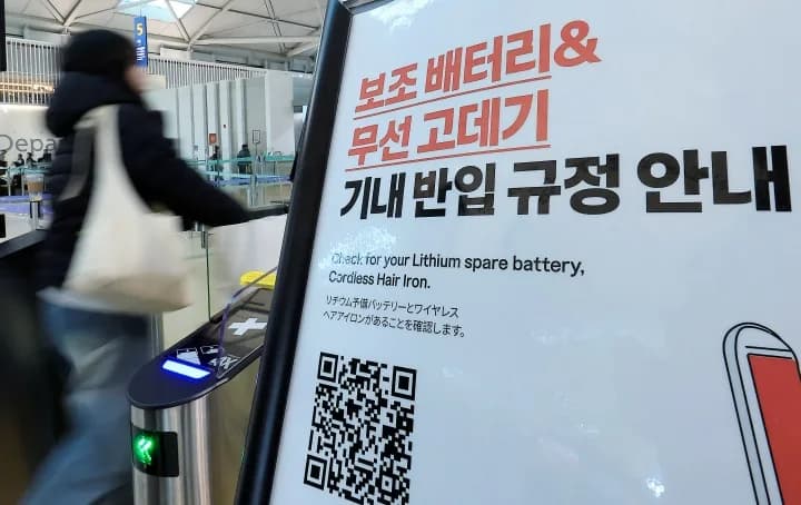 보조배터리 1인당 2개 제한, 기내 사용 전면 금지