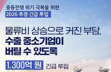 수출 중소기업 1300억 원 긴급 지원