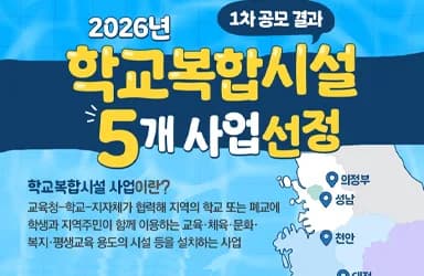 학교복합시설 5곳 선정 지역 교육·문화 인프라 확대