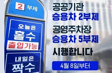자원안보위기 경계 발령 승용차 2부제 시행