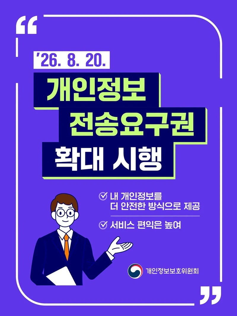 개인정보 전송요구권 확대…안전한 방식으로 전환