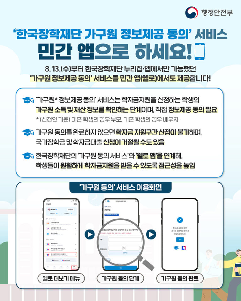 민간 앱으로 학자금 지원 서비스 접근성 강화