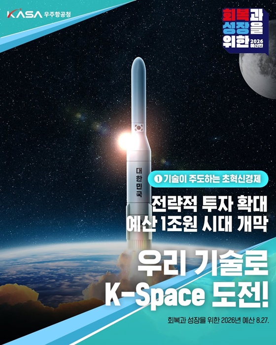 2026년 우주항공청, 'K-Space 도전' 위한 1조 원대 예산 확보… 전략적 투자 확대