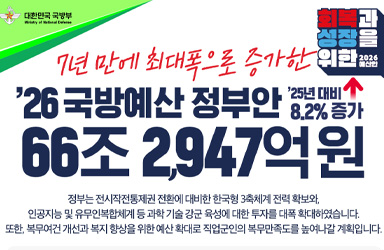 7년 만에 최대폭 증액된 26년 국방예산, '문제'는 무엇이고 '해법'은 무엇인가