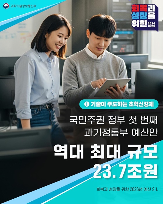 혁신 성장 동력 확보를 위한 2026년 과기정통부 역대 최대 규모 예산안 편성: AI와 신전략기술 투자 확대