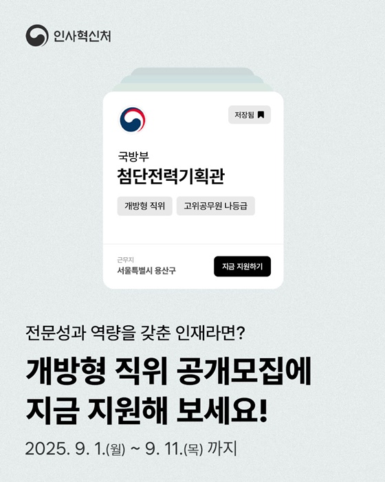 전문성 갖춘 인재 확보 난항, 정부, 개방형 직위 확대 통해 활로 모색